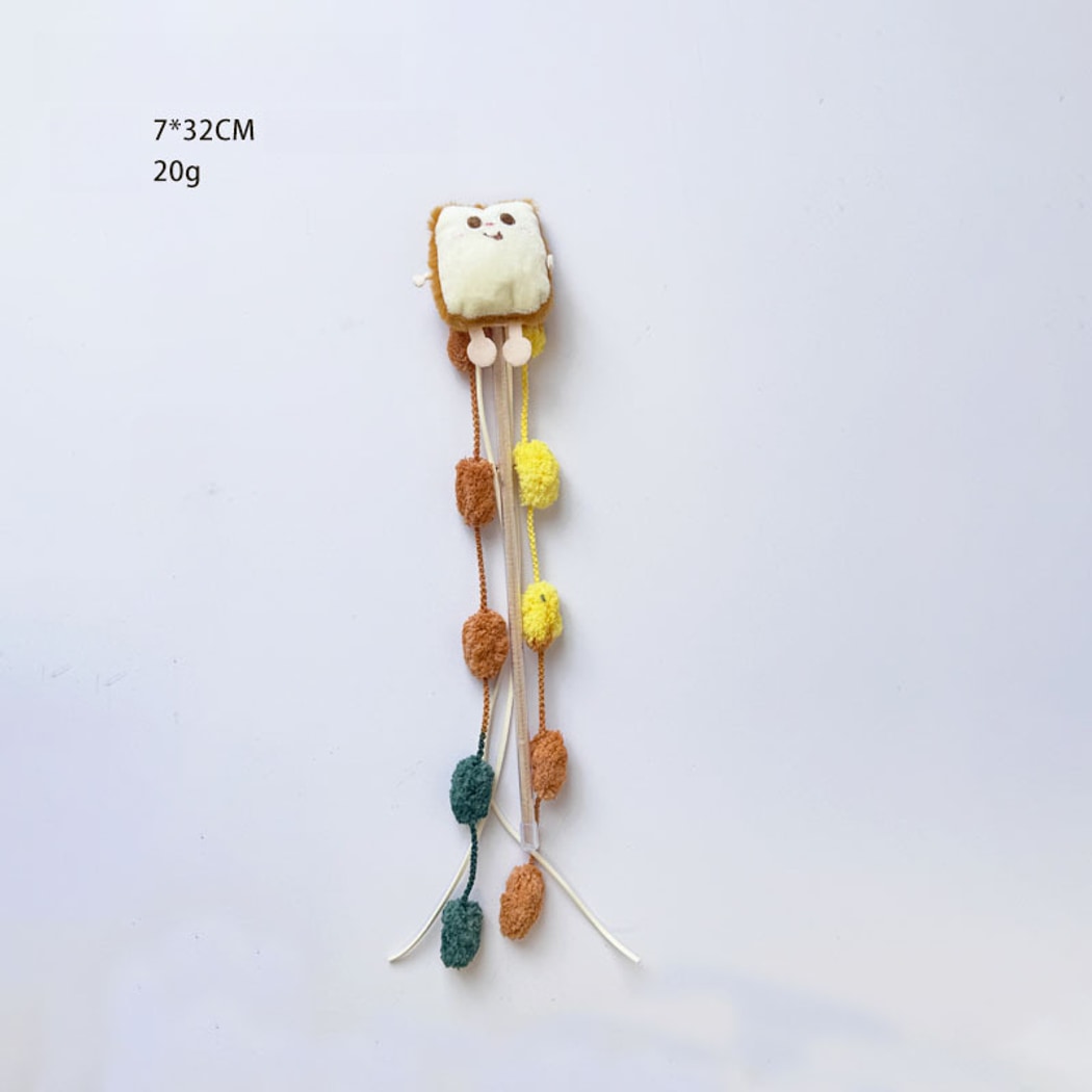 Moo - Playful Food Theme Plush Cat Wand Toy