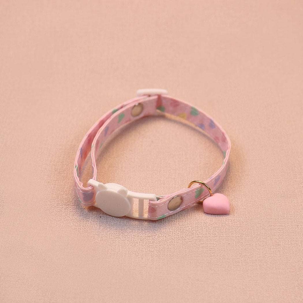 Mokka - Cute Pastel Heart Print Cat Collar