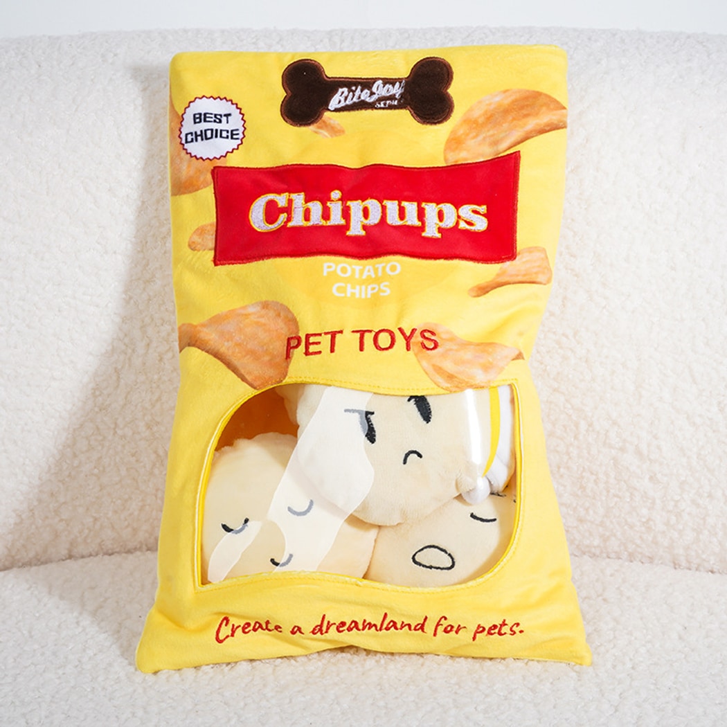 Petkin - Dog Plush Squeaky Treat Hiding Toy Bag