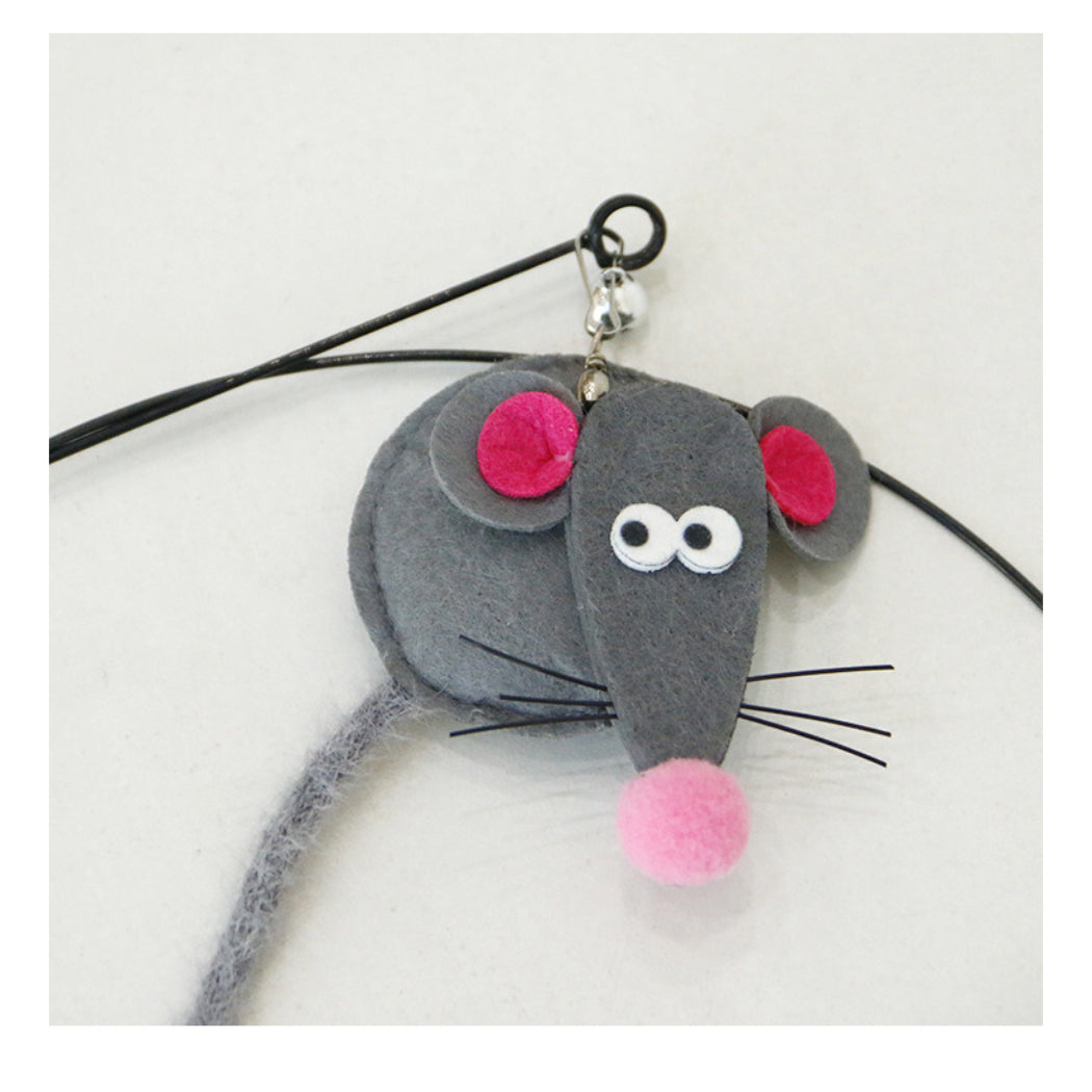 Moo - Felt Cat Teaser Wand