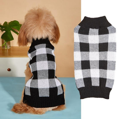 Ozzie - Classic Check Pullover Dog Sweater Outfit