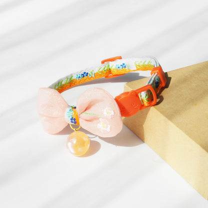 Mokka - Floral Bow Tie Cat Collars