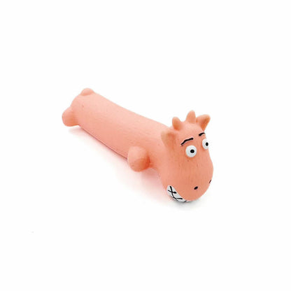 Petkin colorful animal character dog toy designed for chewing and squeaking