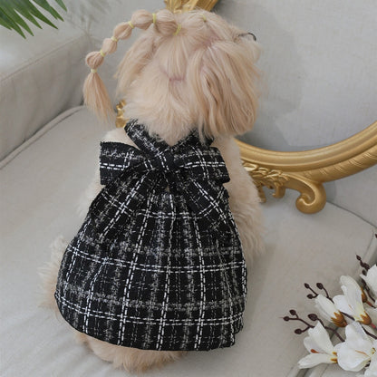 Ozzie - Bow Detail Cat and Dog Suspender Dress