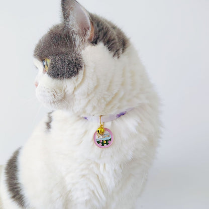 Mokka - Floral Bell Pendant Adjustable Cat Collar