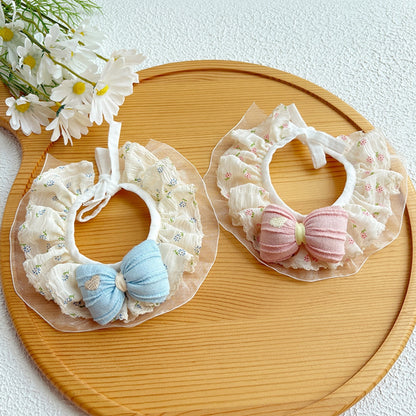 Mokka - Floral Mesh Ruffle Bow Cat Collar