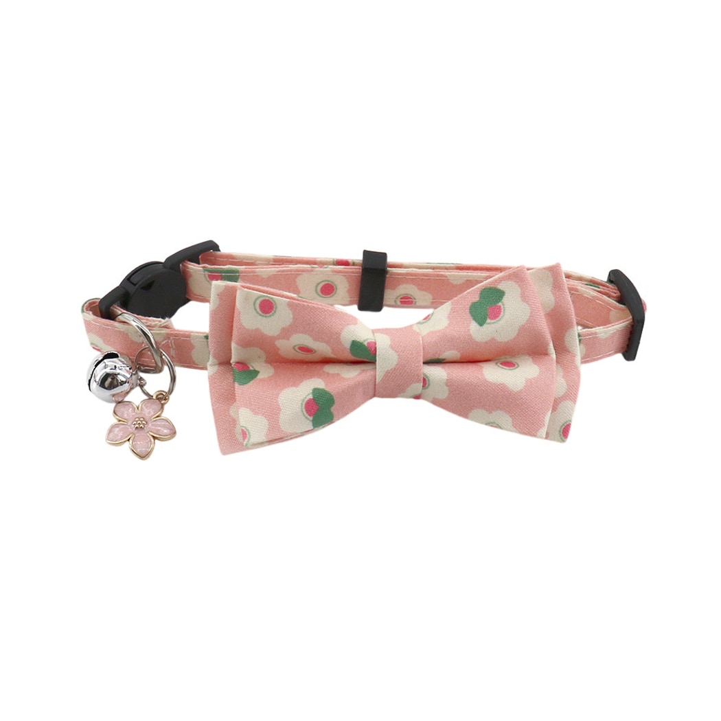 Mokka - Romantic Floral Bow Tie Cat Collar