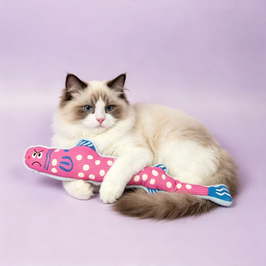 Moo - Plush Fish Cat Toy