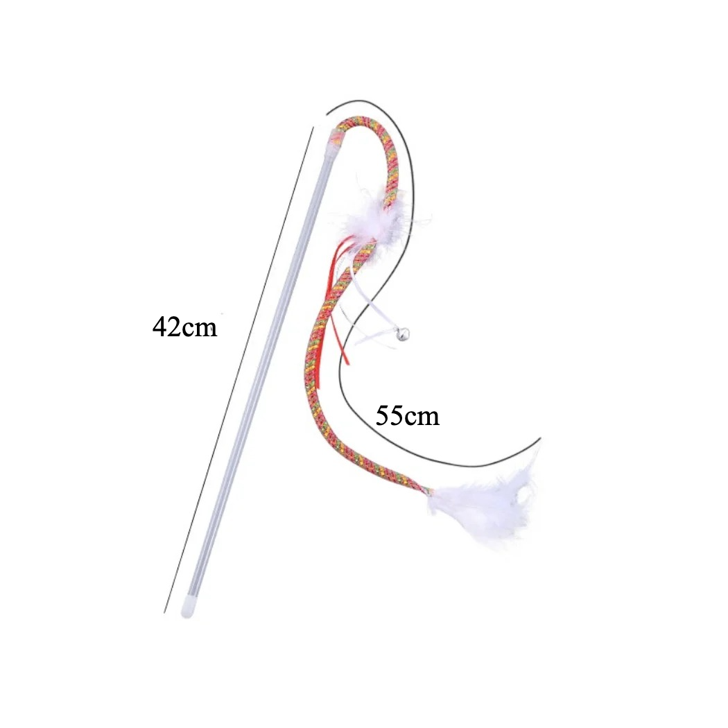 Moo - Curved Teaser Cat Wand with Bells