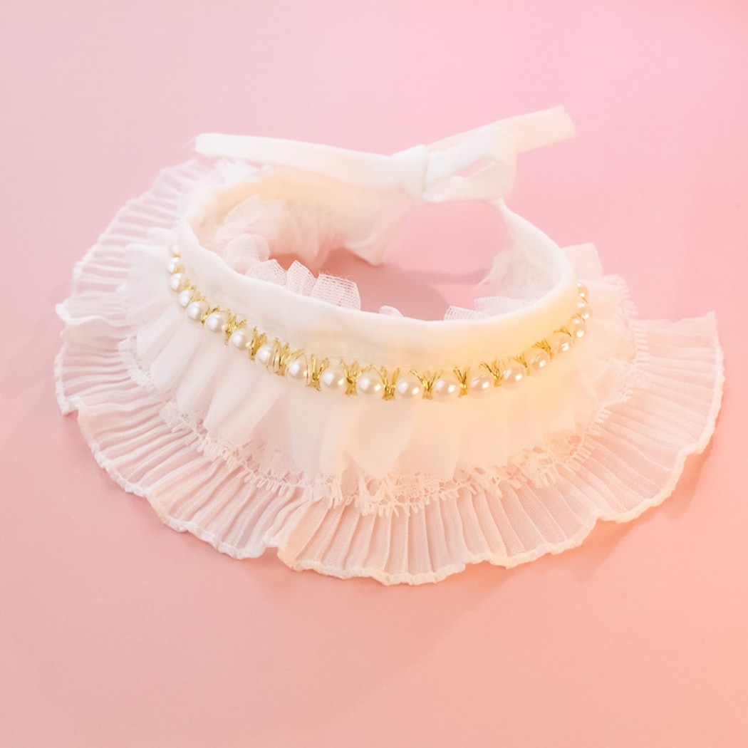 Mokka - Lace Ruffle Princess Style Cat Collar