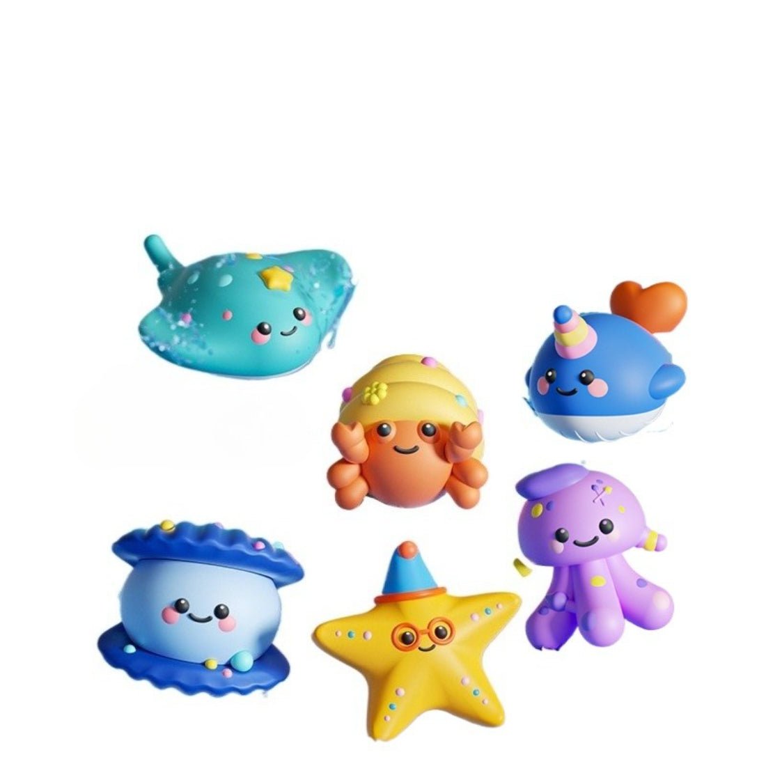Close-up of Petkin Ocean Animal squeaky dog toy with whale design