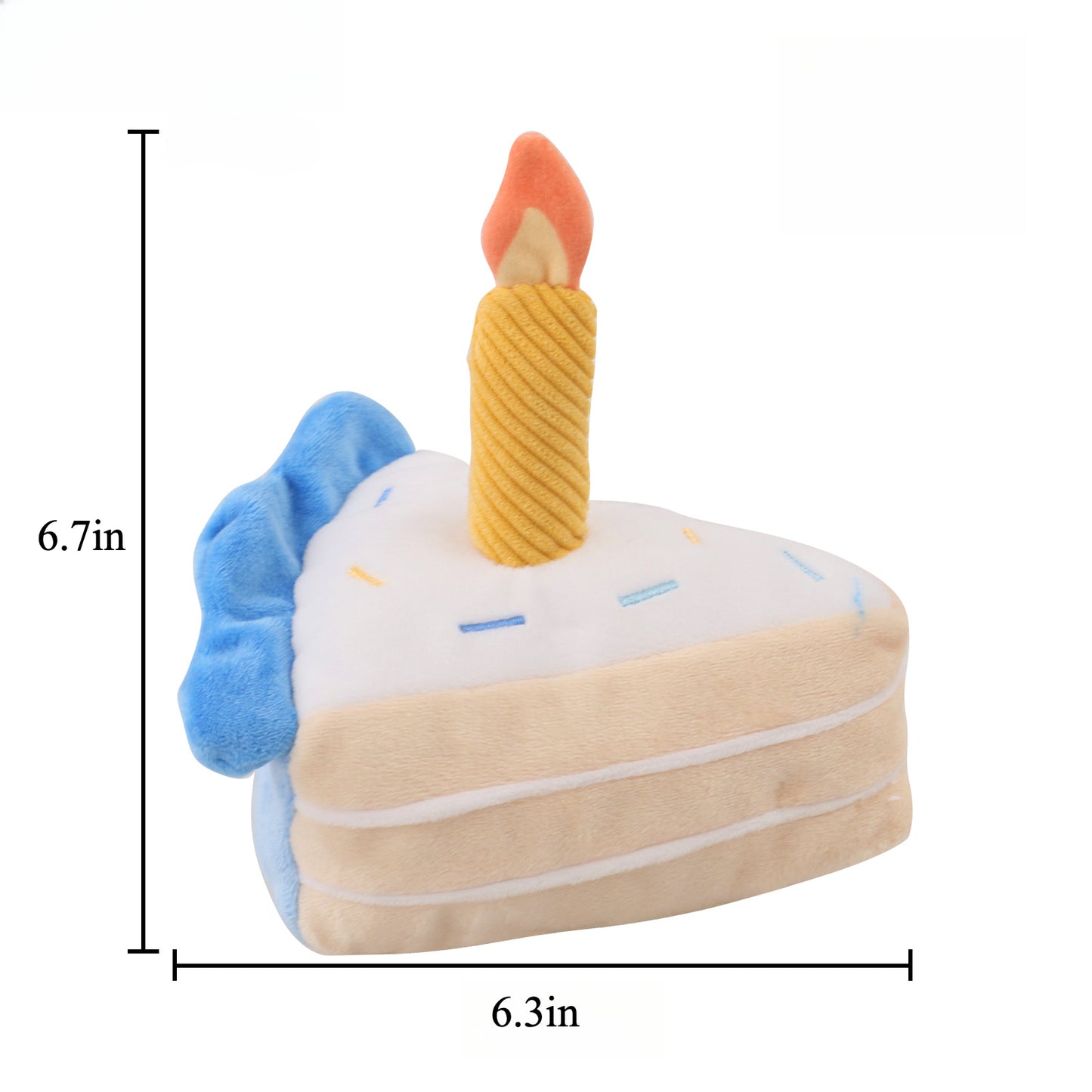 Petkin - Birthday Cake Plush Dog Squeaky Toy