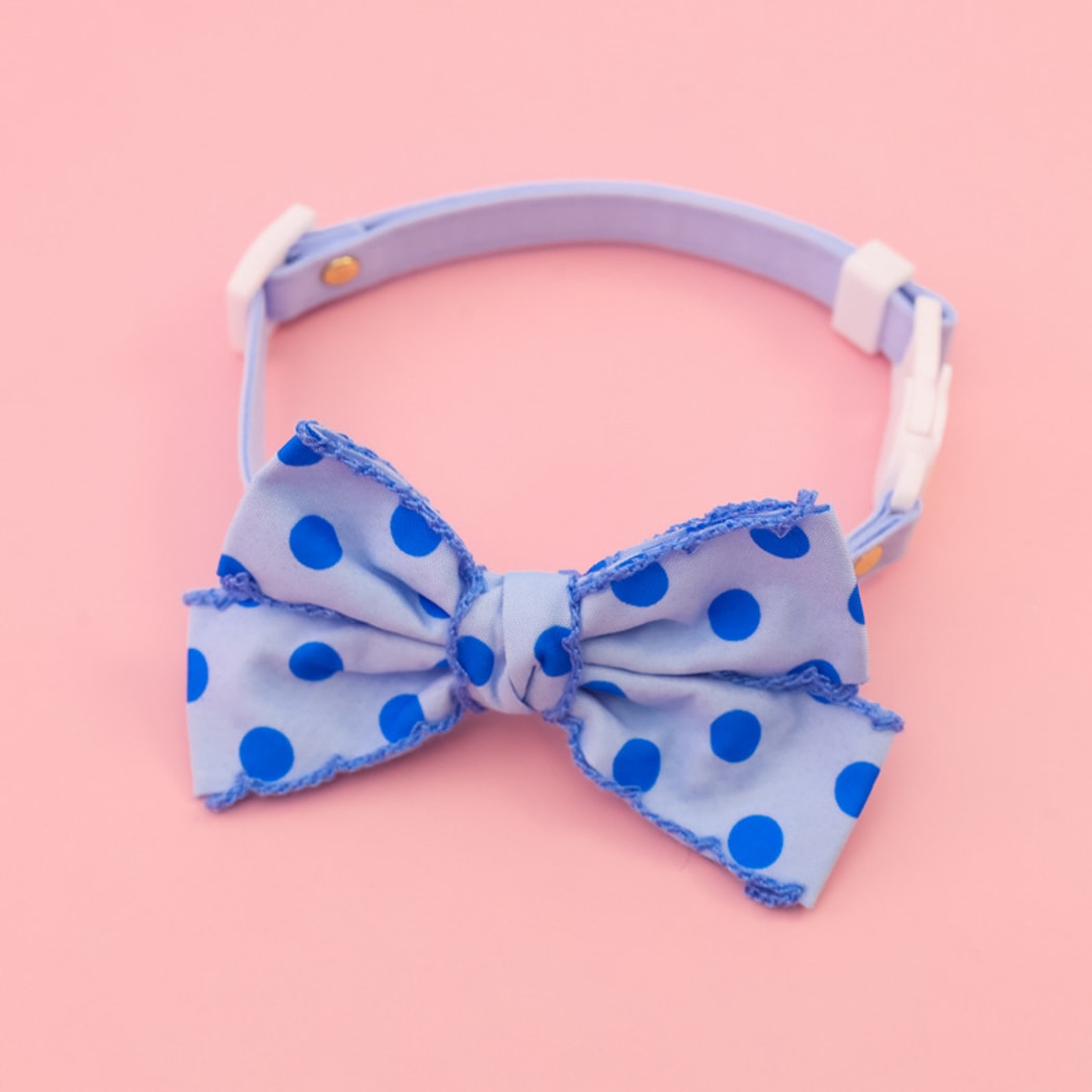 Mokka - Polka Dot Bow Bell Cat Collar