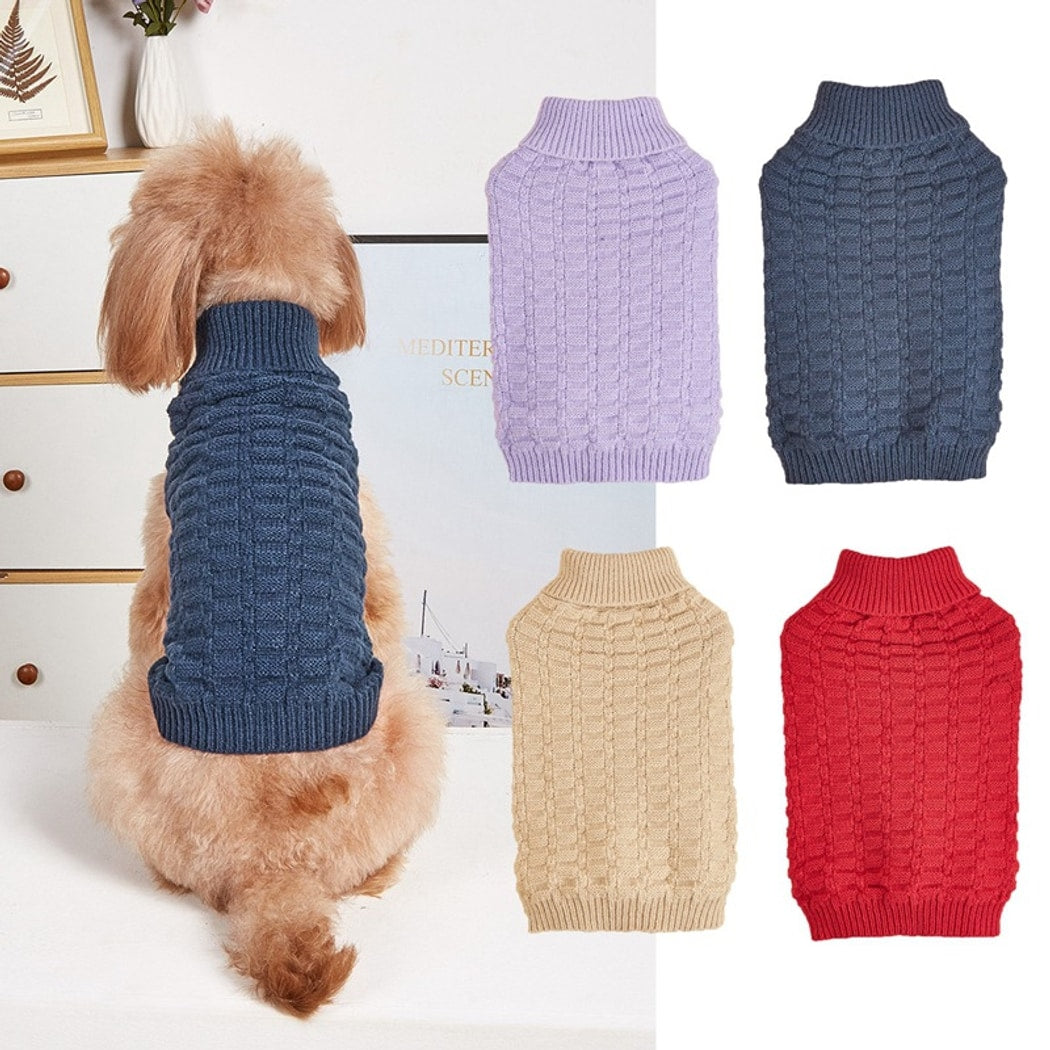 Ozzie - Dog and Cat Sweater with Ribbed Collar