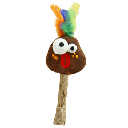 Moo - Chicken Head Cat Chew Toy with Matatabi Stick & Feathers