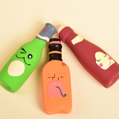 Petkin - Cartoon Bottle Shaped Squeaky Dog Toy
