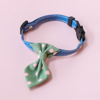 Mokka - British Style Polka Dot Bell Cat Collar