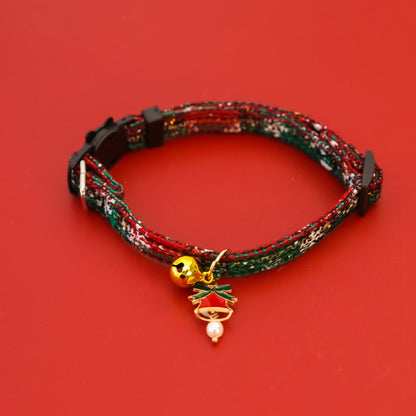Christmoo - Cartoon Christmas Motif Bell Cat Collar