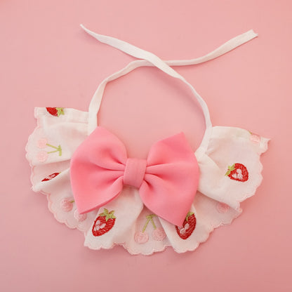 Mokka - Scalloped Floral Cat Neck Scarf Collar
