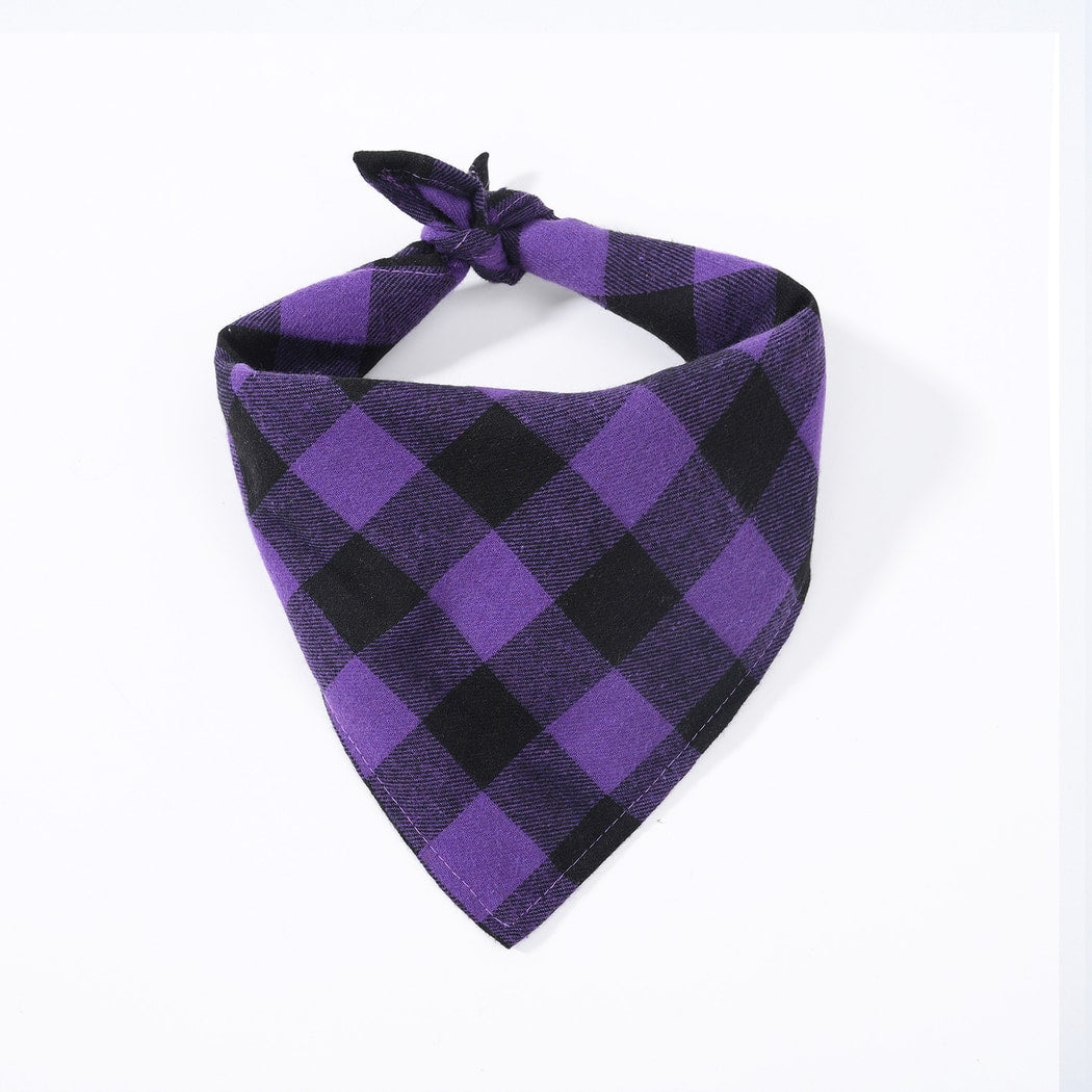Halloweek - Plaid Halloween Pet Neck Scarf Bandana