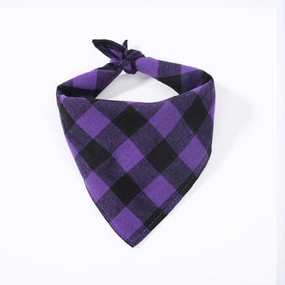 Halloweek - Plaid Halloween Pet Neck Scarf Bandana
