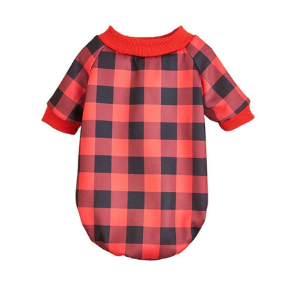 Ozzie - Classic Plaid Round Neck Dog Sweatshirt