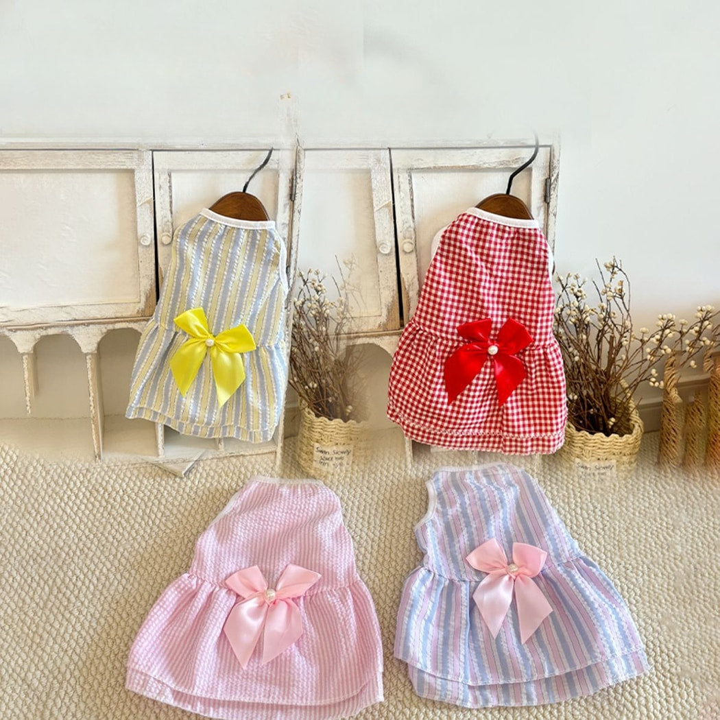 Ozzie - Princess Style Plaid Dog and Cat Dress