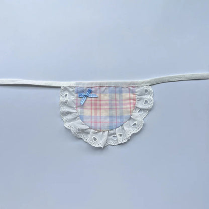 Mokka - Pastel Plaid Panel Cat Neckwear