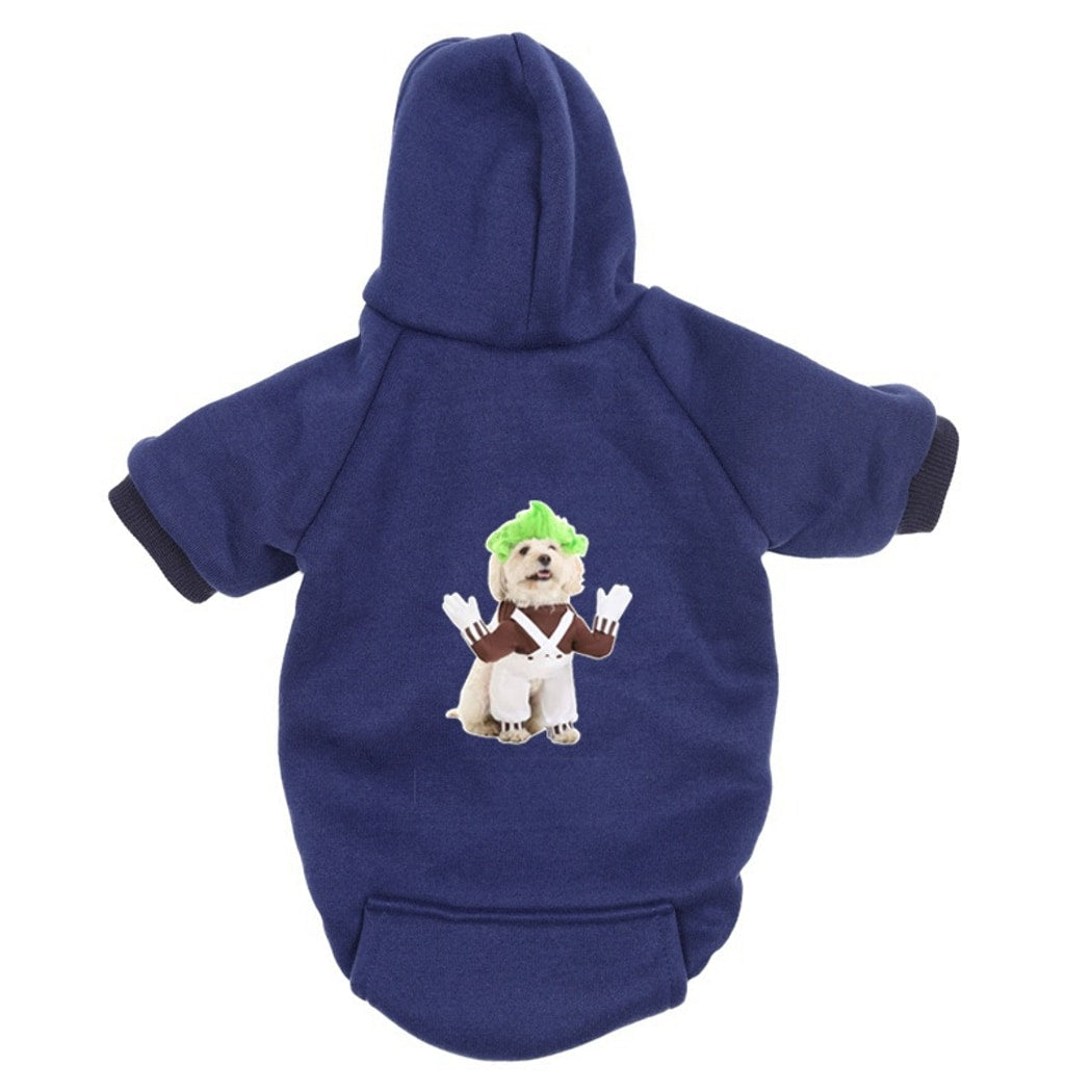 Ozzie - Cartoon Print Hooded Pet Sweatshirt