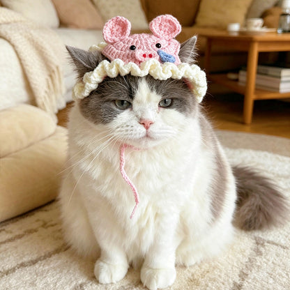 Ozzie - Playful Pet Tie Straps Hat