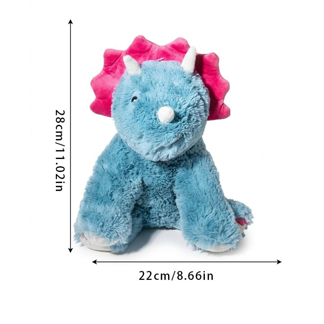 Petkin - Plush Triceratops Squeaky Dog Toy