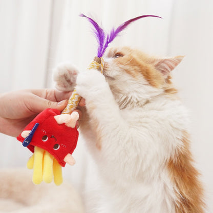 Moo – Plush Vegetable Cat Teaser Wand