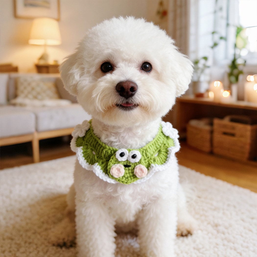 Mokka - Frog and Bunny Pattern Pet Collar