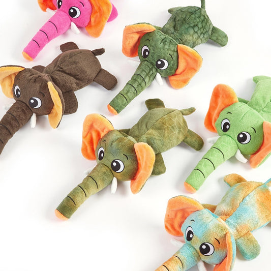 Petkin - Colorful Elephant Squeaky Dog Toy