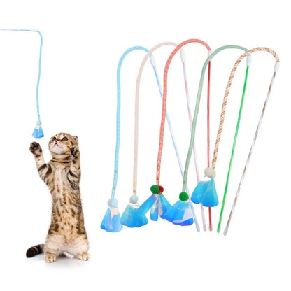 Moo - Mesh Wand with Bells Cat Toy