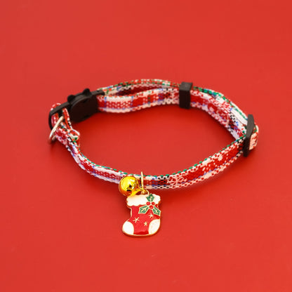 Christmoo - Cartoon Christmas Motif Bell Cat Collar