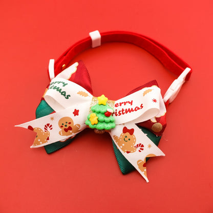 Christmoo - Bow Detail Christmas Cartoon Cat Collar