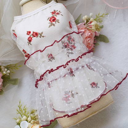 Ozzie - Floral Print Princess Style Pet Dress