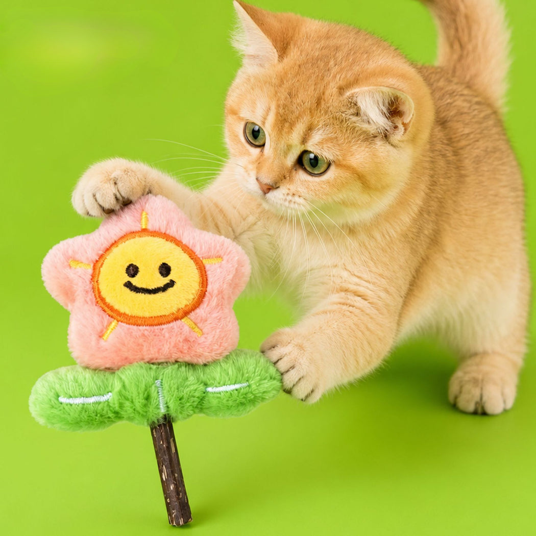 Moo - Sunflower Wand Cat Toy