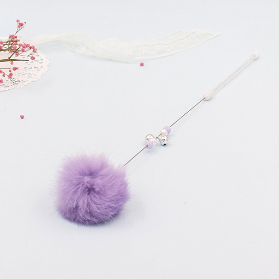 Moo - Colorful Pom-Pom Cat Teaser Wand