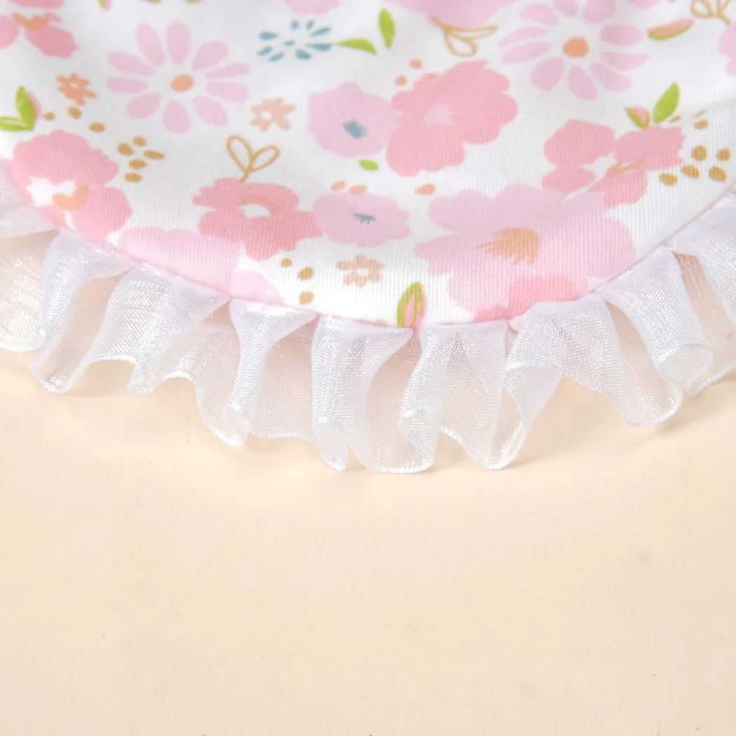 Mokka - Ditsy Floral Ruffle Cat Bib