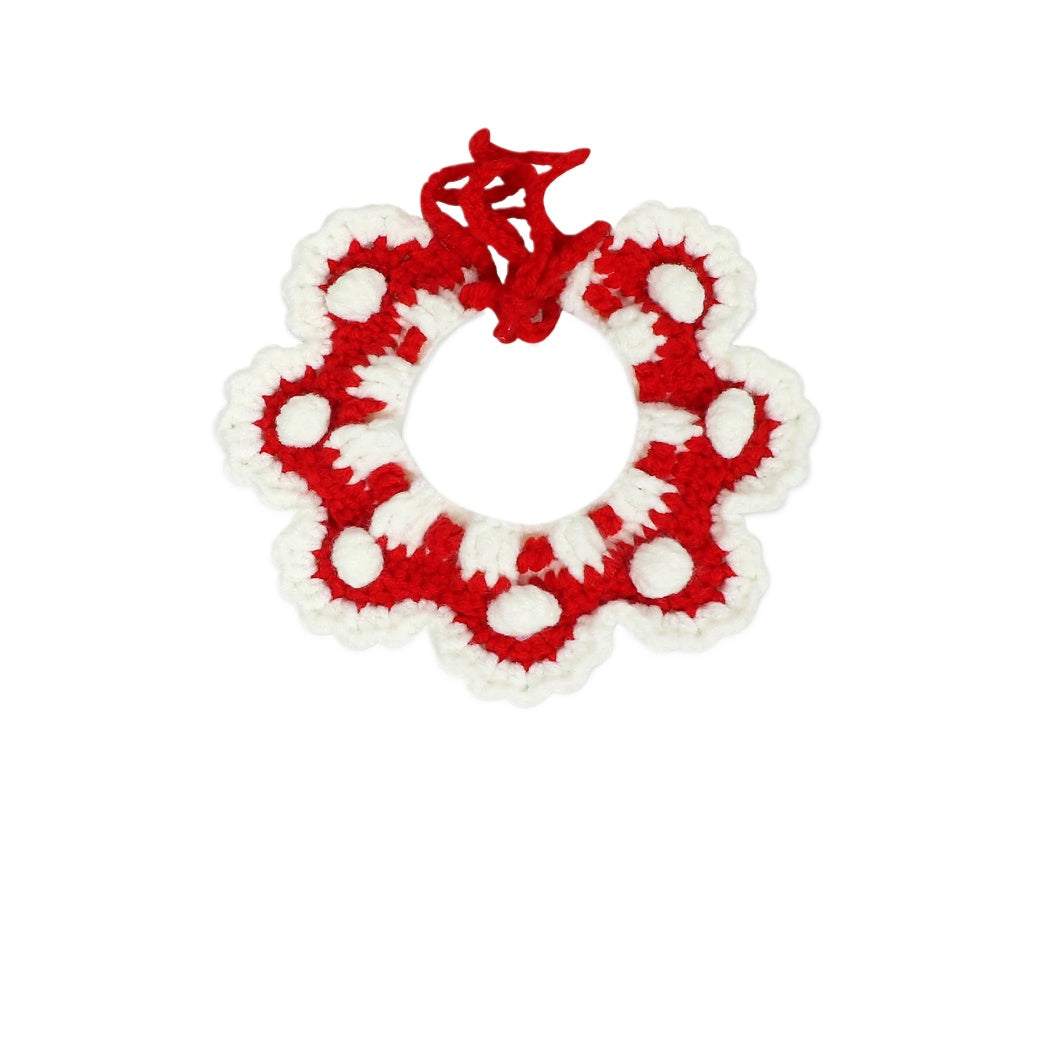 Mokka - Floral Crochet Tie-on Cat Collar