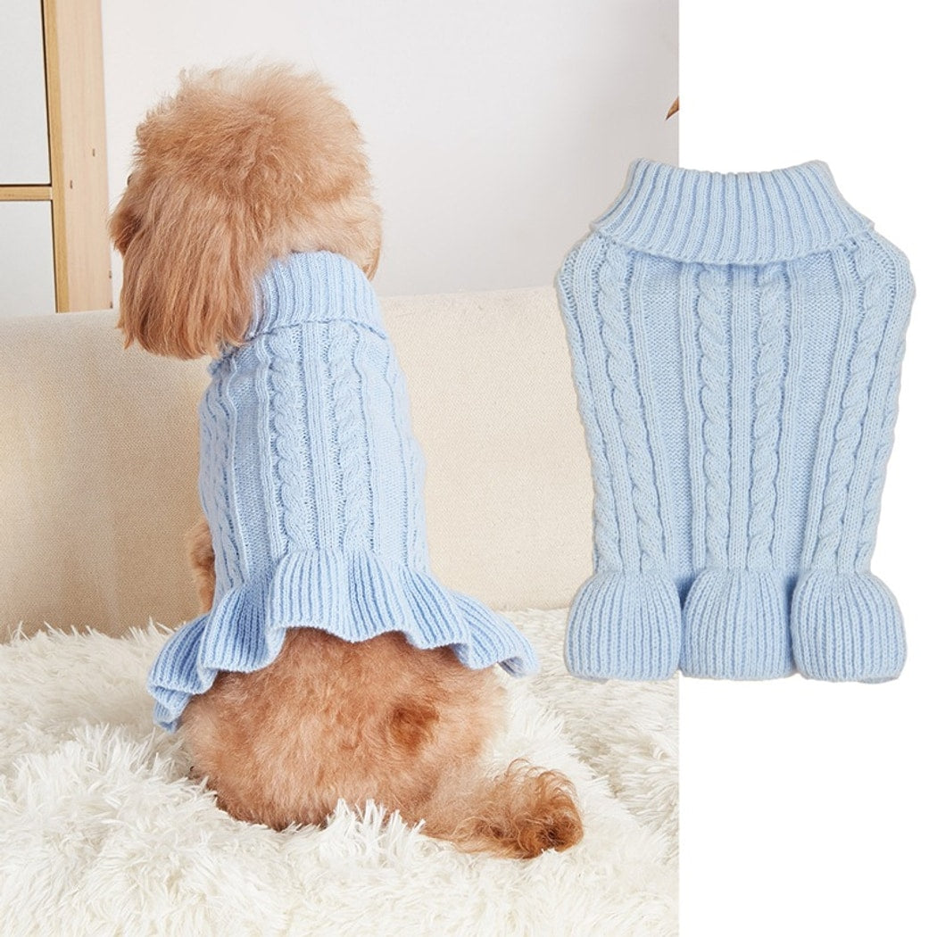 Ozzie - Turn-Down Ruffle Hem Pet Dress