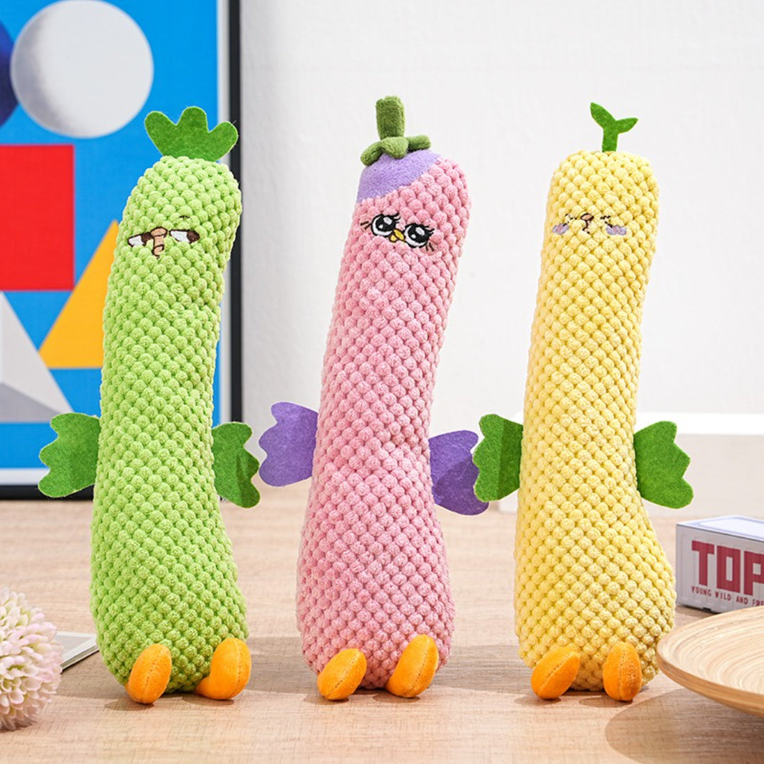 Petkin plush dog toy shaped like a small animal for small dogs
