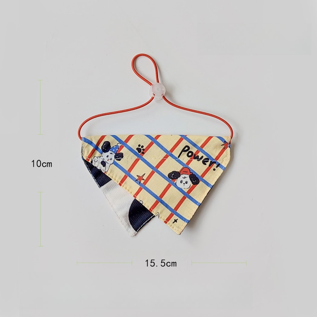 Mokka - Cartoon Dog Pattern Bandana Collar and Bib