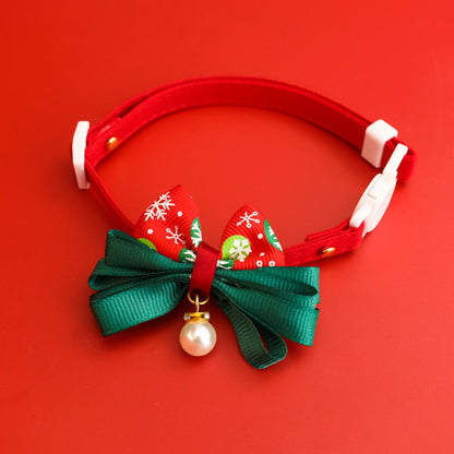 Christmoo - Decorative Christmas Bow Pet Collar