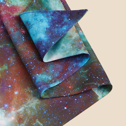 Furbud Galaxy Print Bandana laid flat displaying full galaxy print
