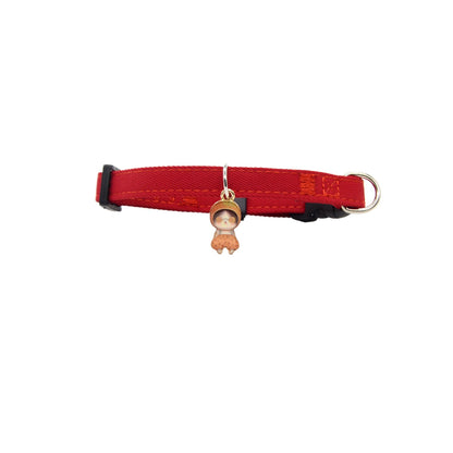 Mokka Lucky Doll Breakaway Collar worn by a cat with the bell visible