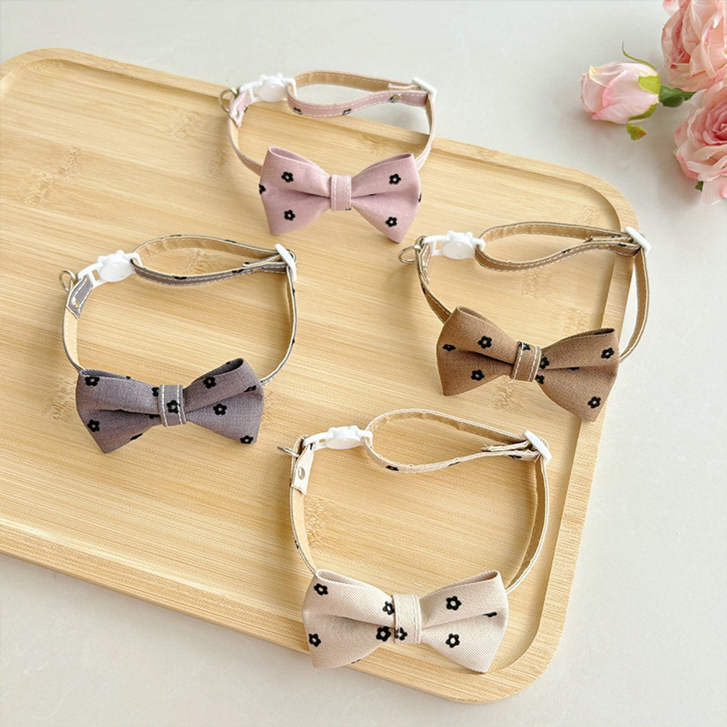 Mokka - British Style Bow Tie Adjustable Cat Collar