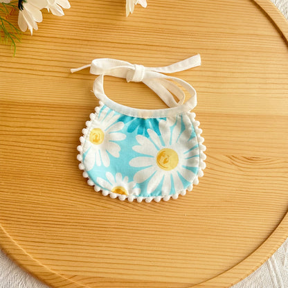 Mokka - Floral Print Tie-On Cat Bib